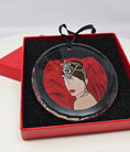 Load image into Gallery viewer, Show Girl With Red Feathers Crystal Ornament