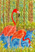 Load image into Gallery viewer, Flamingos in the Everglades by Becki Thomas - Portrait