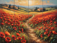 Load image into Gallery viewer, Tuscan Poppies Valley By Aurora Imogen - Landscape