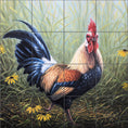 Load image into Gallery viewer, Black and Gold Rooster By Abraham Hunter - Square