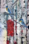 Load image into Gallery viewer, Bird in White Trees By Nadine Warner - Portrait