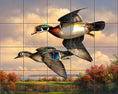 Load image into Gallery viewer, Wood Ducks On The Wing By The Hautman Brothers - Landscape