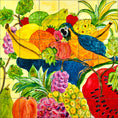 Load image into Gallery viewer, Parrot in a Fruit Bowl By Becki Thomas - Square