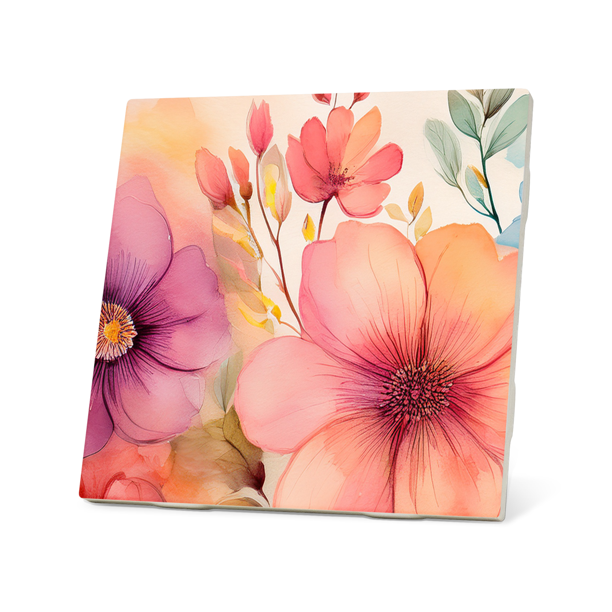 Water Color Posies Coasters