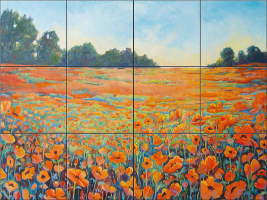 David's Poppies by Susan Schmitt - Landscape