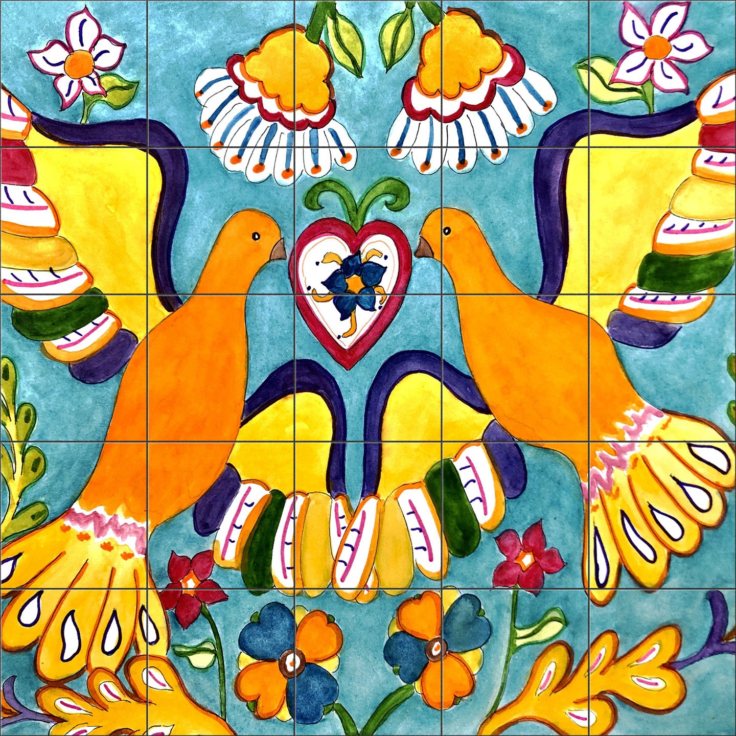 Mexican Doves by Becki Thomas - Square