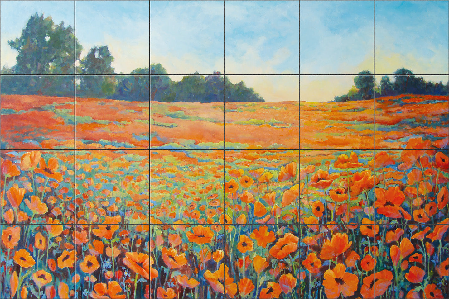 David's Poppies by Susan Schmitt - Landscape