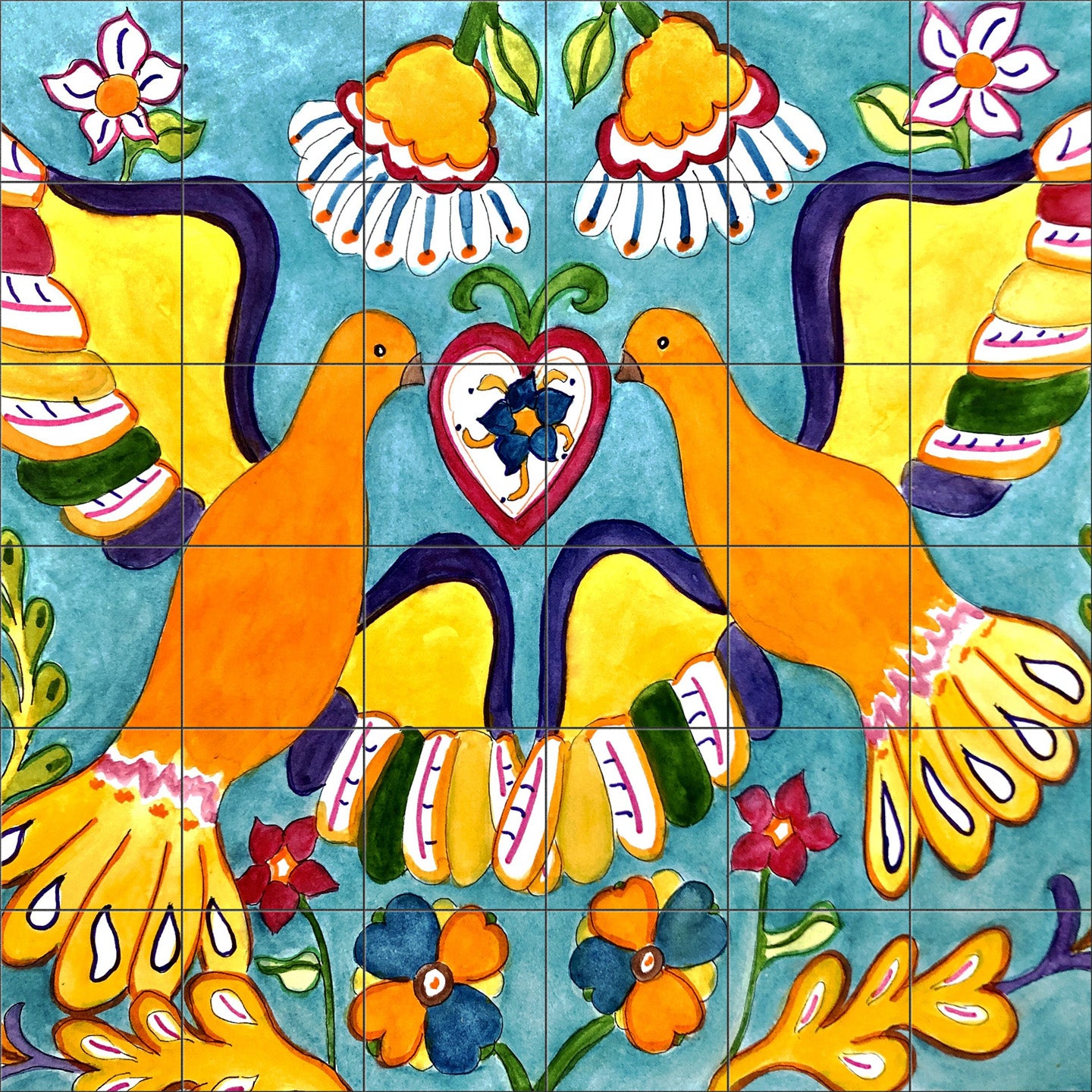 Mexican Doves by Becki Thomas - Square