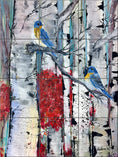 Load image into Gallery viewer, Bird in White Trees By Nadine Warner - Portrait

