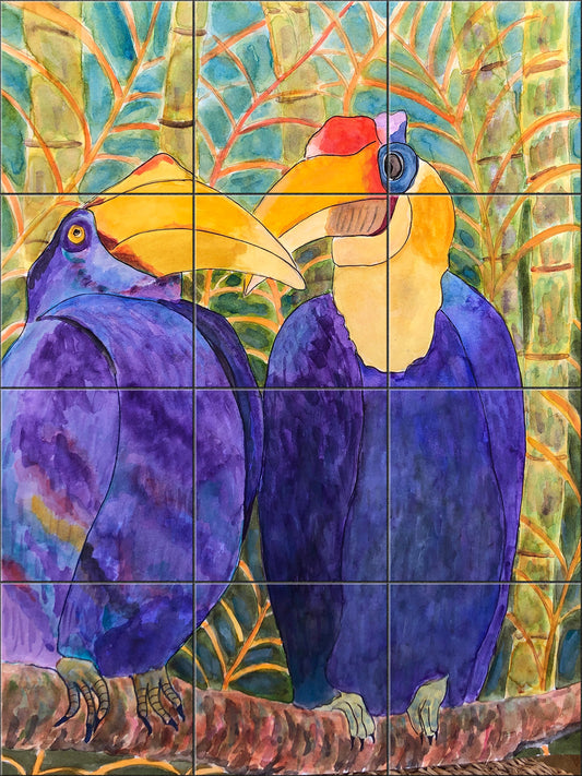 Toucans in Discussion By Becki Thomas  - Portrait