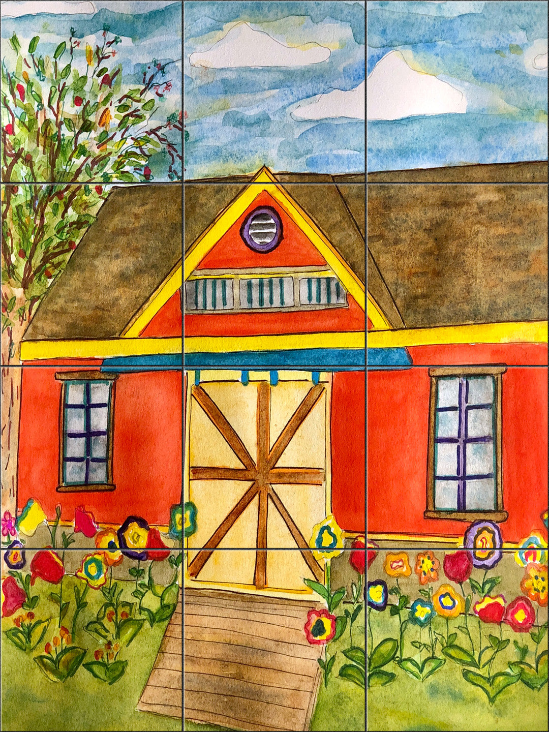 Orange Barn By Becki Thomas  - Portrait
