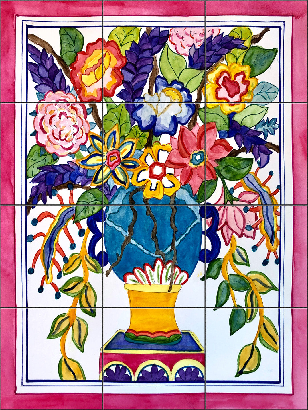 Spring Celebration Vase By Becki Thomas  - Portrait