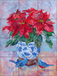 Load image into Gallery viewer, Poinsetta in Blue By Susan Schmitt - Landscape
