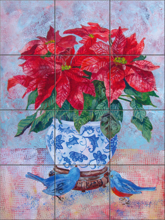 Poinsetta in Blue By Susan Schmitt - Landscape