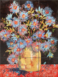 Load image into Gallery viewer, Blue Asters in a Gold Pot By Susan Schmitt - Portrait
