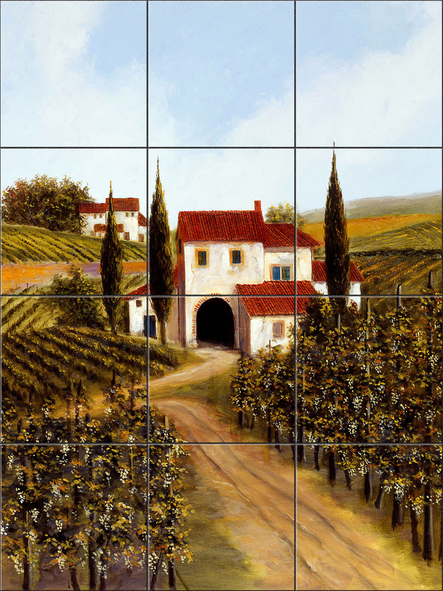 Vineyard In Tuscany By H. Hargrove - Portrait