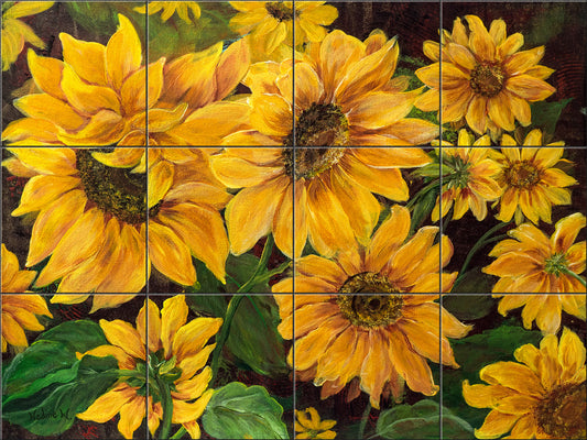 Sunflowers By Nadine Warner - Landscape