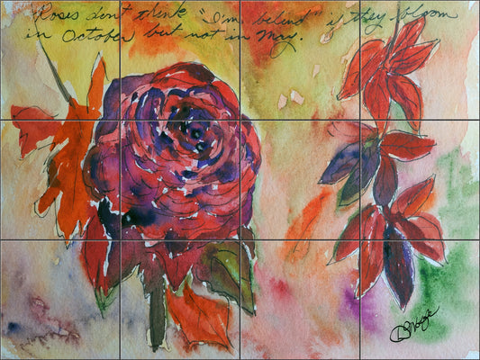 October Rose By Deborah Wolfe - Landscape