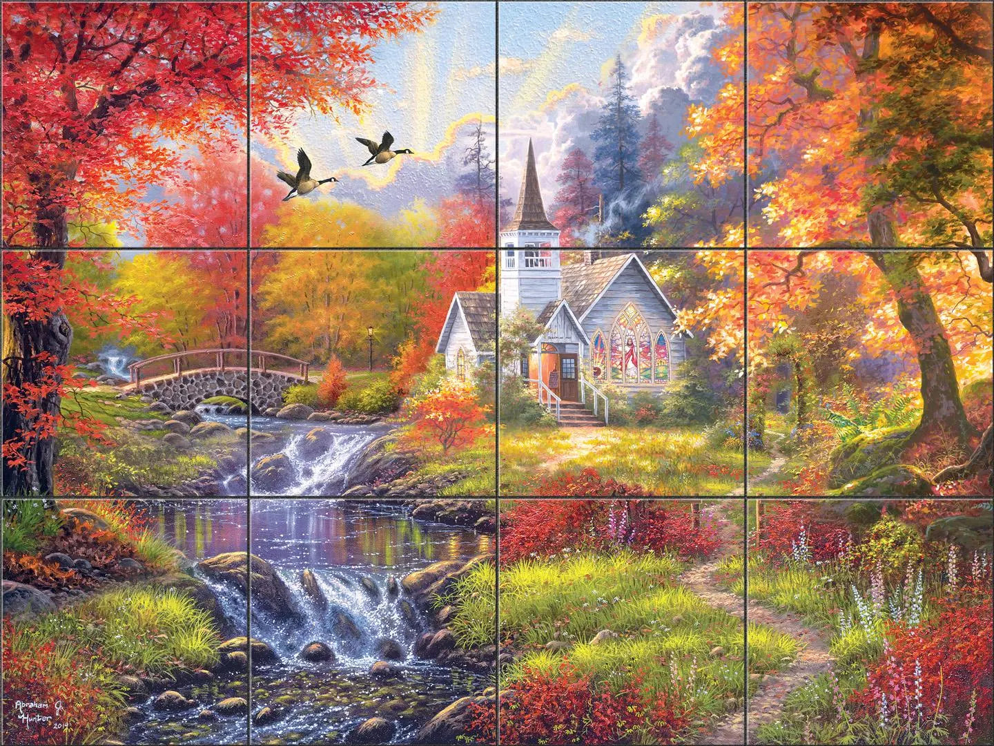 Woodland Church By Abraham Hunter - Landscape