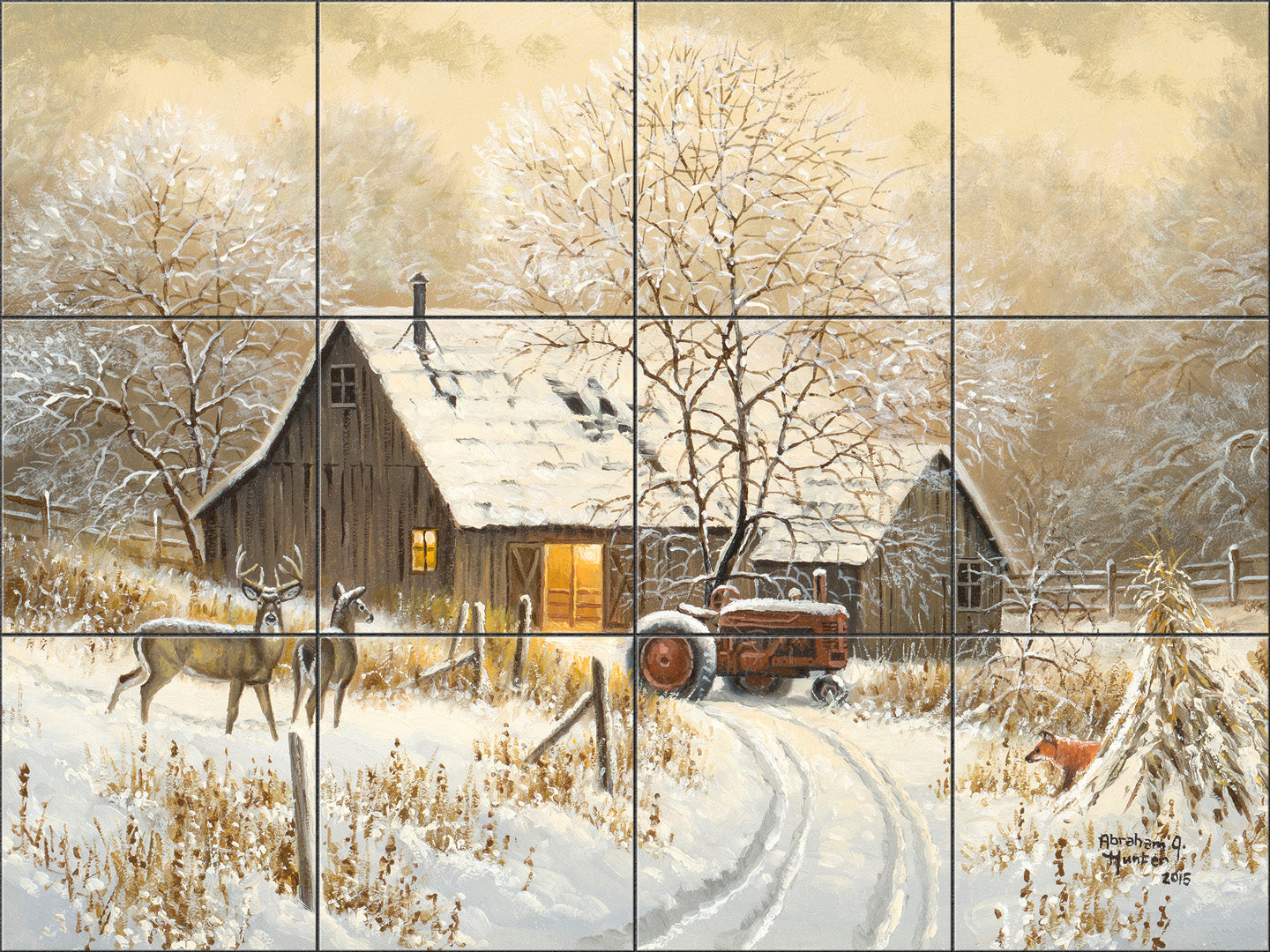 Winter Visitors By Abraham Hunter - Landscape