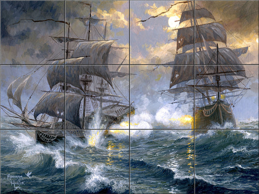Battle on the High Seas By Abraham Hunter - Landscape