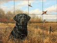 Load image into Gallery viewer, Black Lab & Pheasants By Abraham Hunter - Landscape
