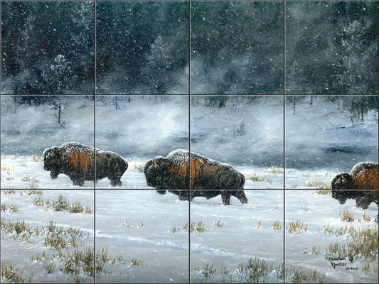 Firehole River Blizzard By Abraham Hunter - Landscape