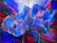 Load image into Gallery viewer, Blue Poppies on Red By Heather B Picquelle - Landscape
