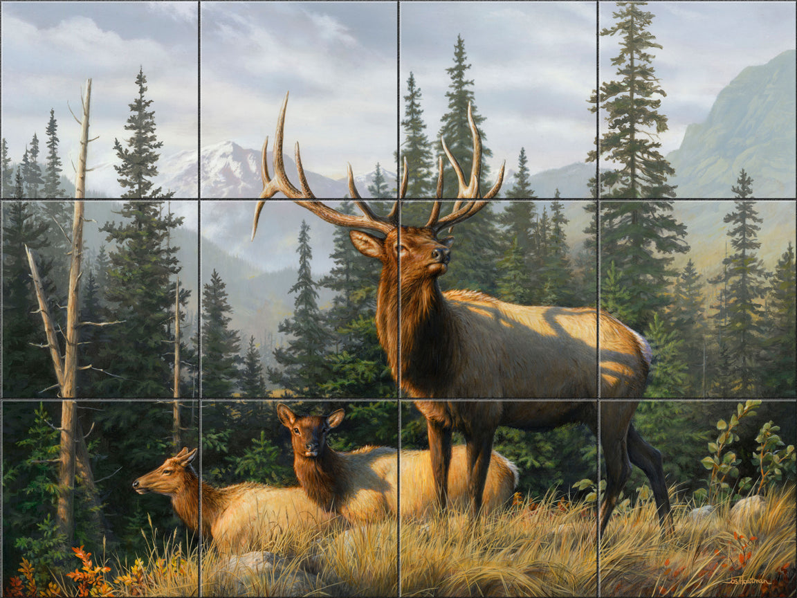 Meadow's Edge Elk By The Hautman Brothers - Landscape