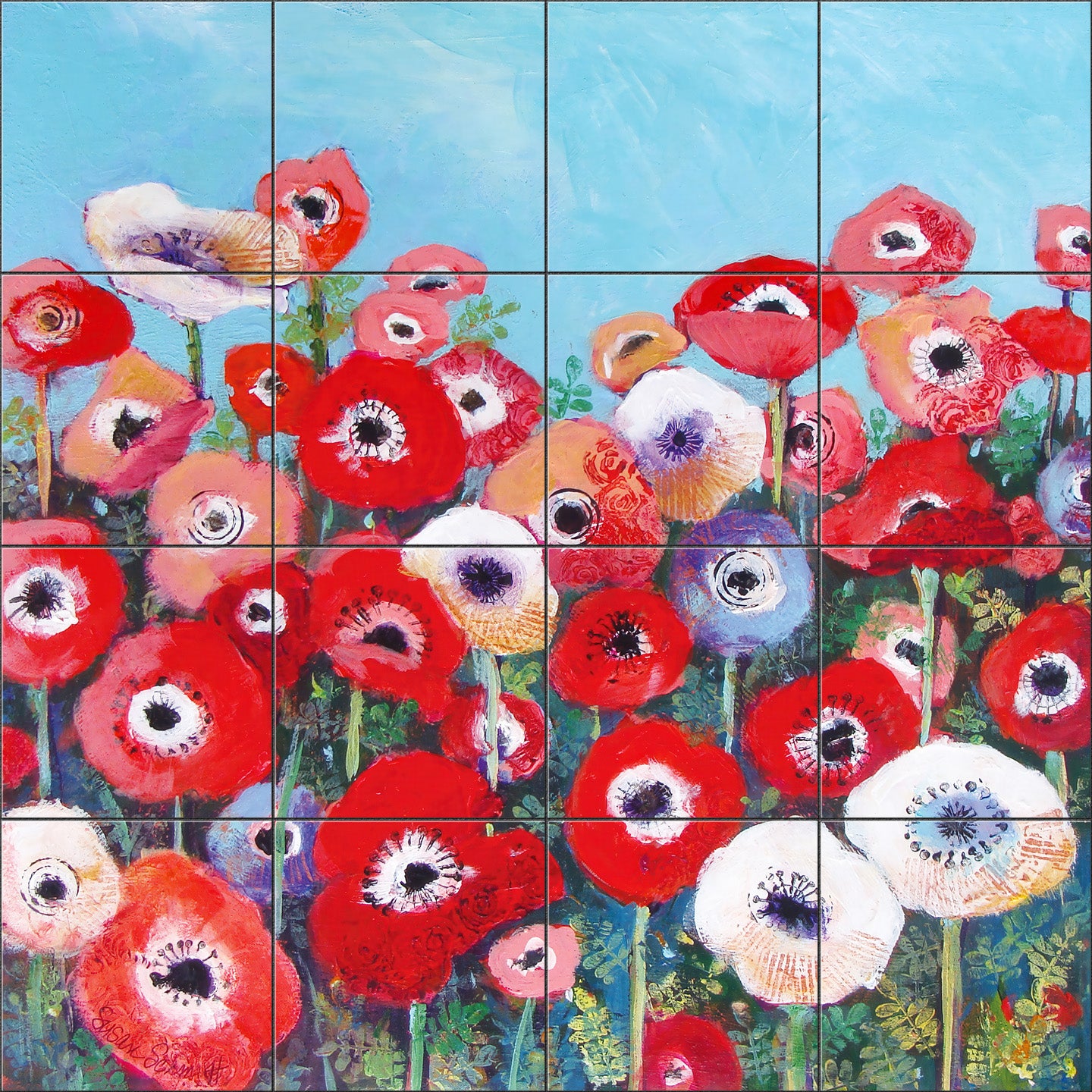 Celebration Anemones By Susan Schmitt - Square