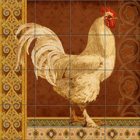 Rooster Two By Tina Higgins - Square