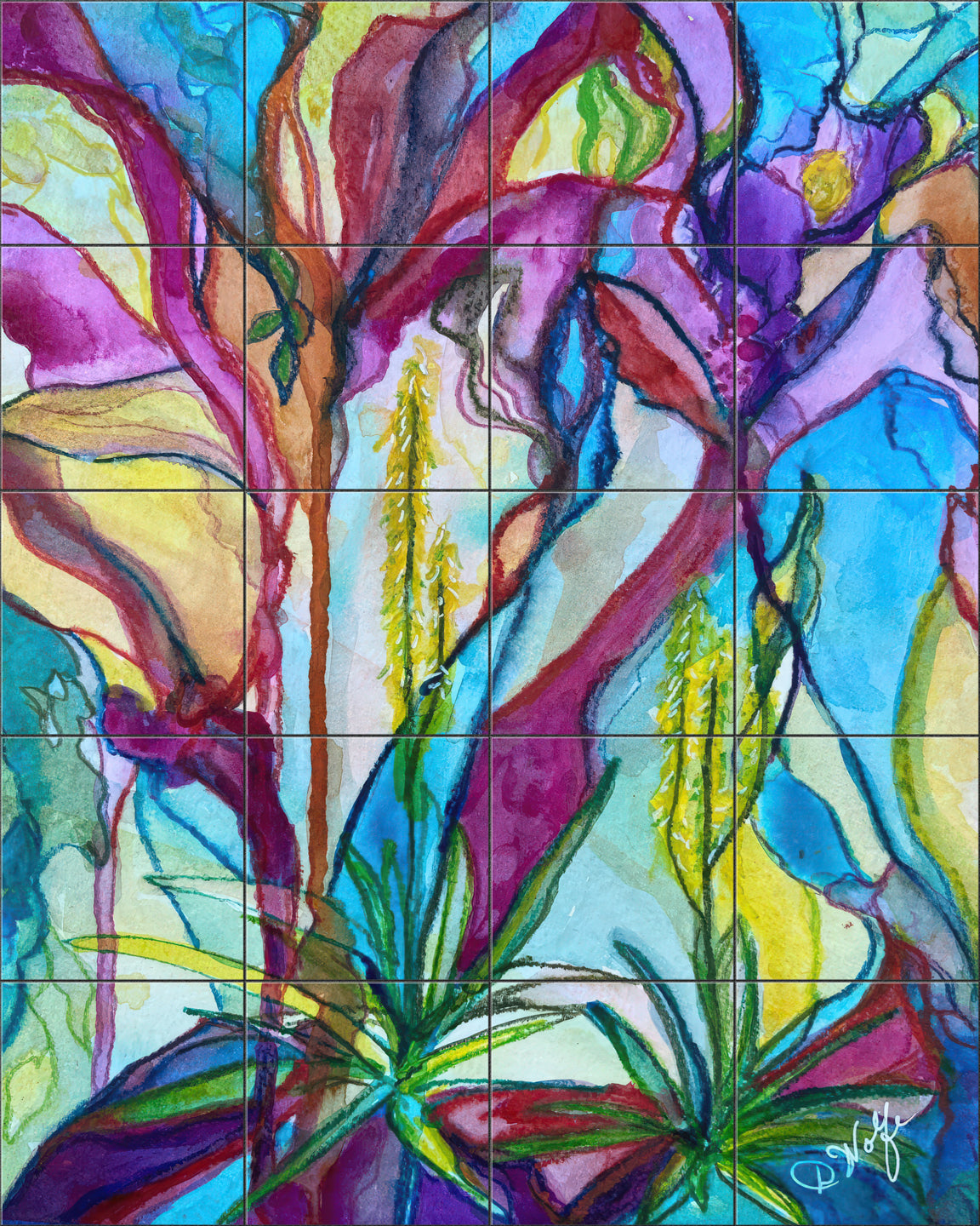 Kaleidoscopic Blooms By Deborah Wolfe - Portrait