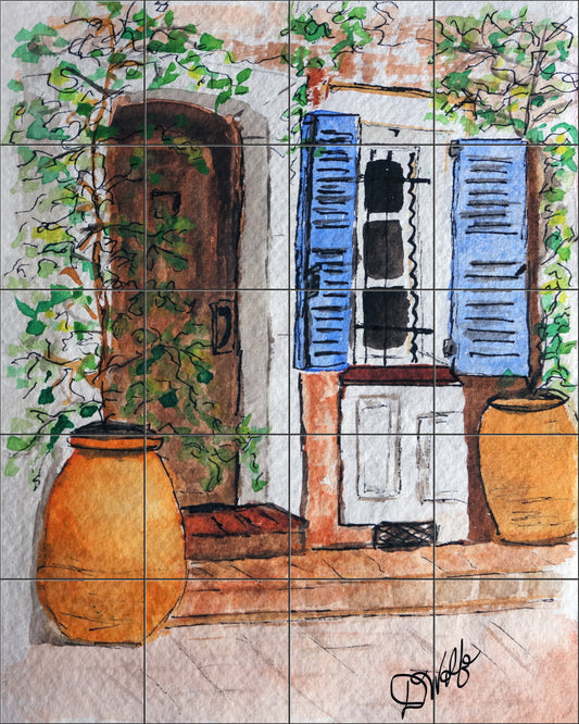 Antibes Door By Deborah Wolfe  - Portrait