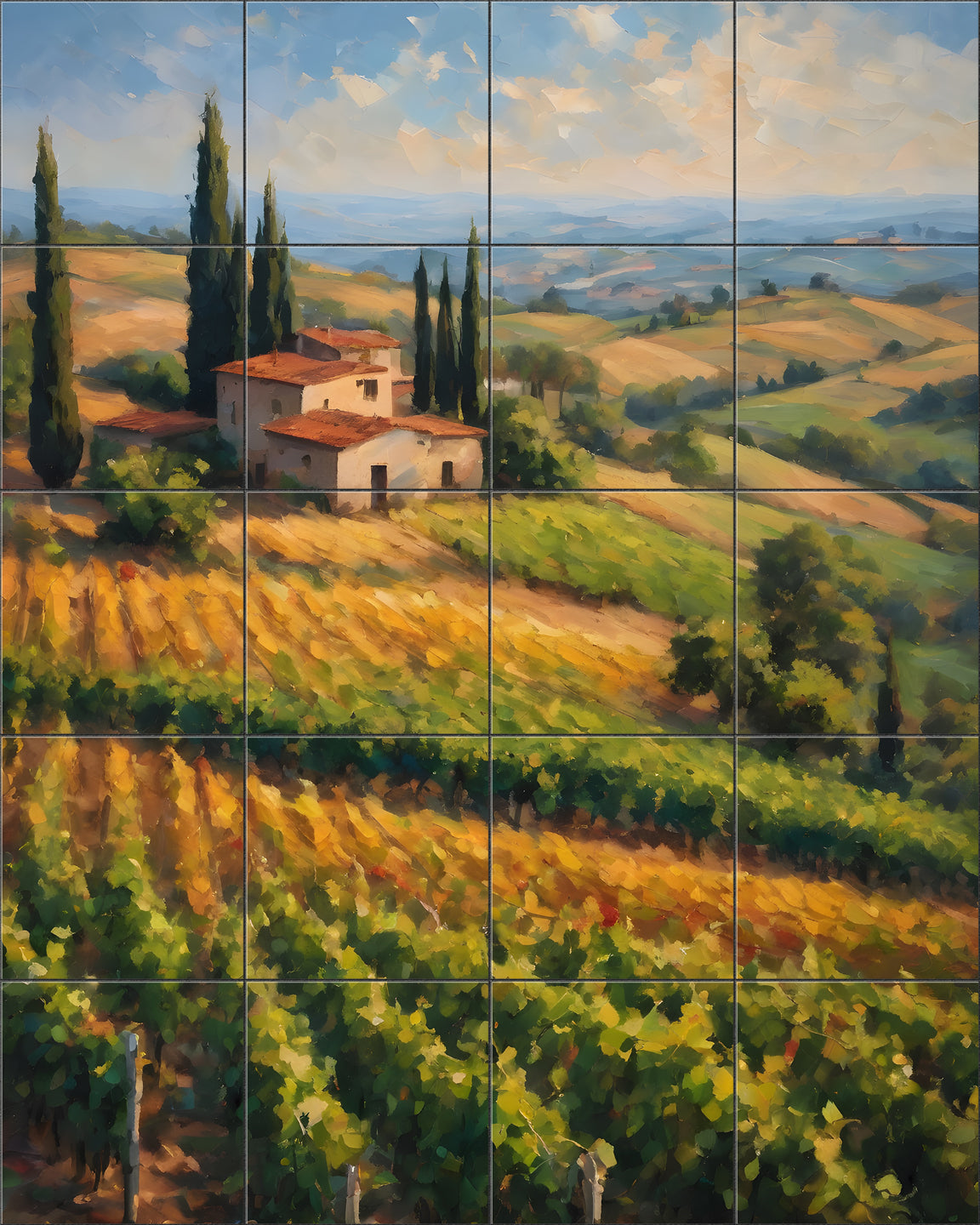 Hills of Tuscany Town By Aurora Imogen - Portrait