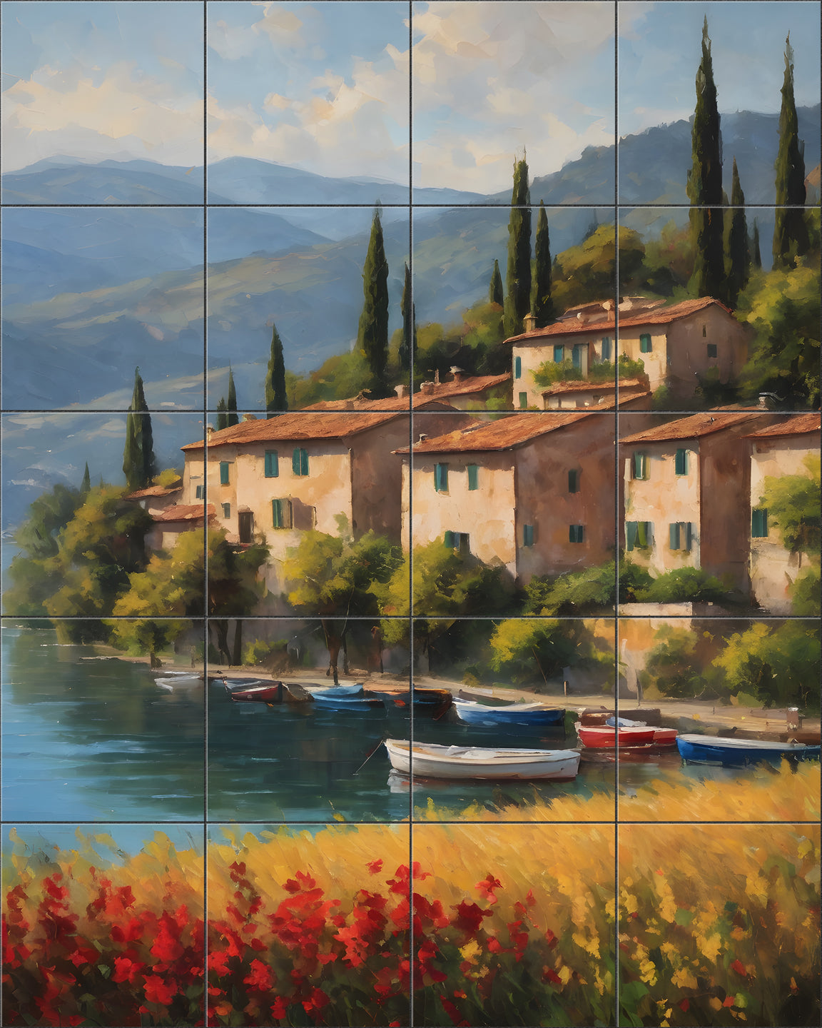 Village on the Water By Aurora Imogen - Portrait