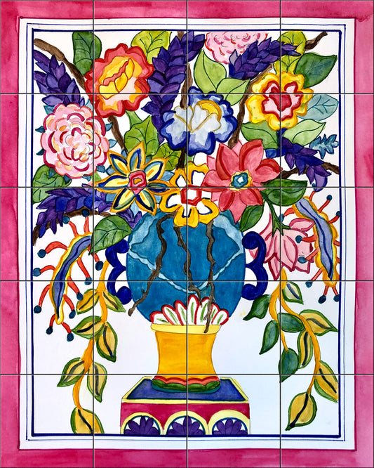 Spring Celebration Vase By Becki Thomas  - Portrait