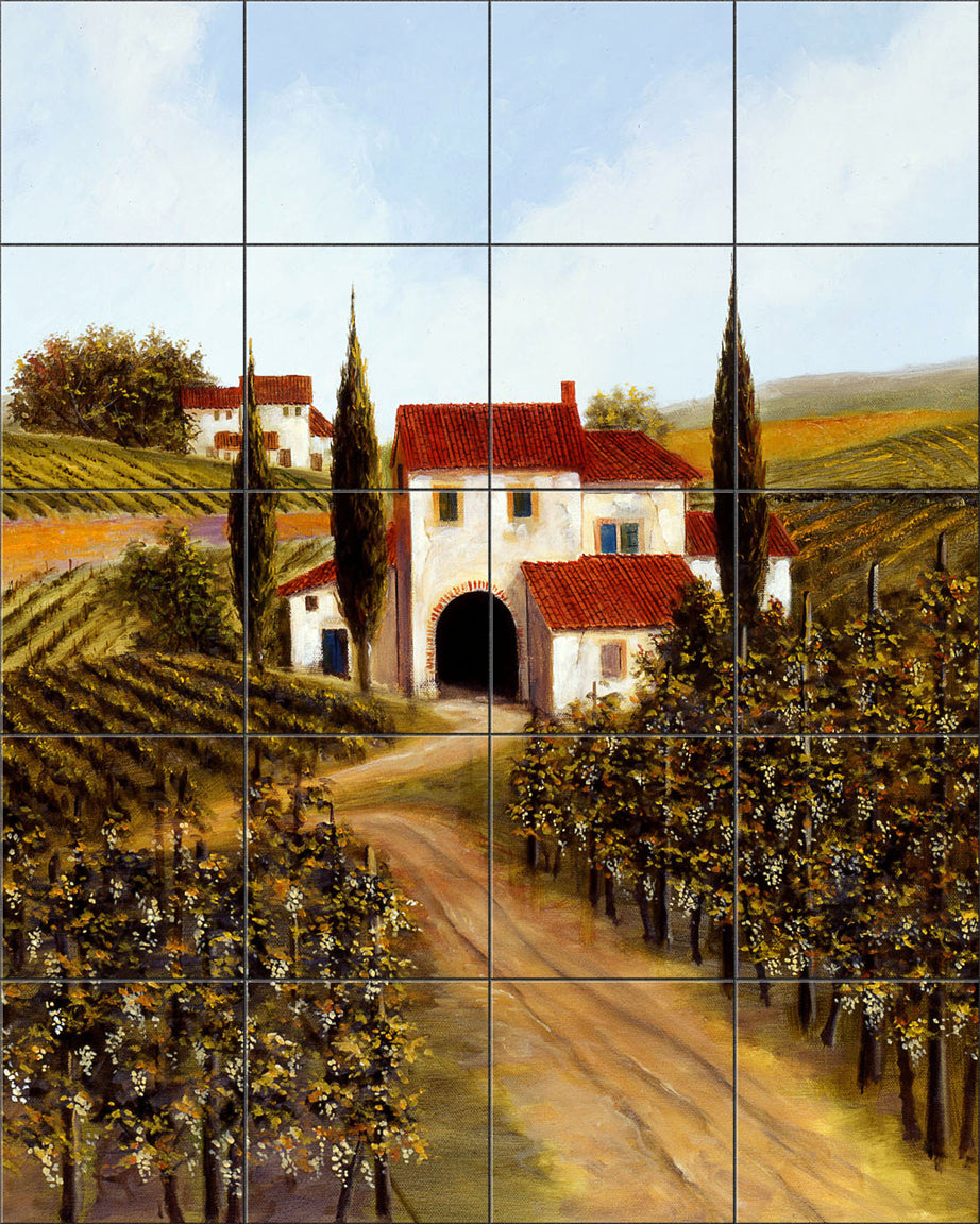 Vineyard In Tuscany By H. Hargrove - Portrait