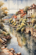 Load image into Gallery viewer, Tranquil River Town By Aurora Imogen - Portrait
