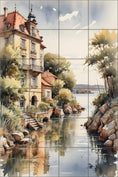 Load image into Gallery viewer, Yellow Villa Town By Aurora Imogen - Portrait
