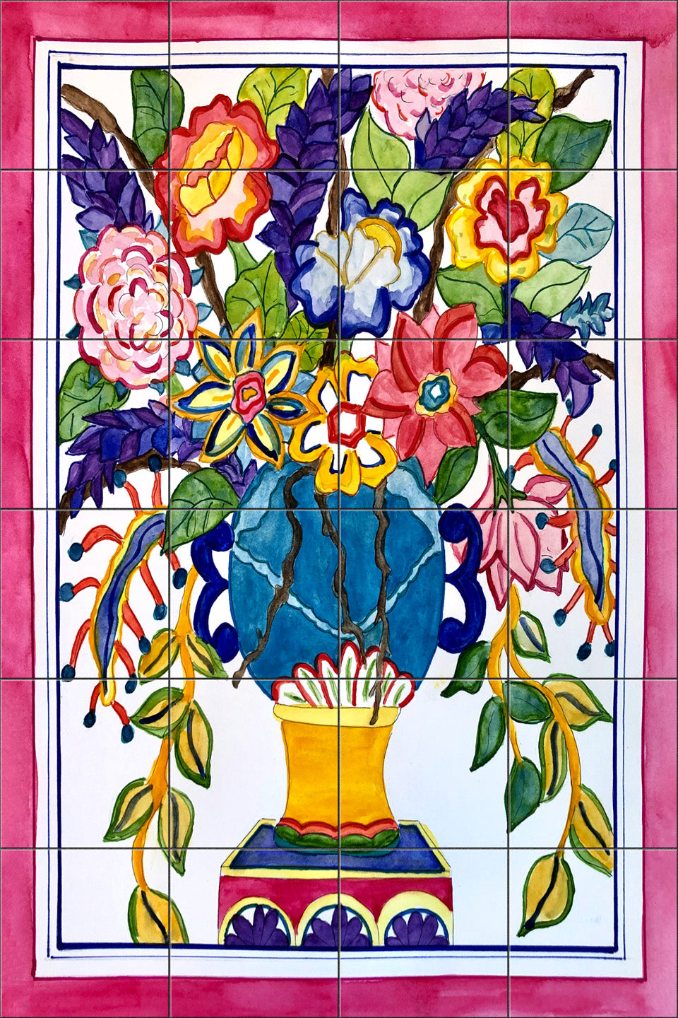 Spring Celebration Vase By Becki Thomas  - Portrait