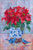 Load image into Gallery viewer, Poinsetta in Blue By Susan Schmitt - Landscape
