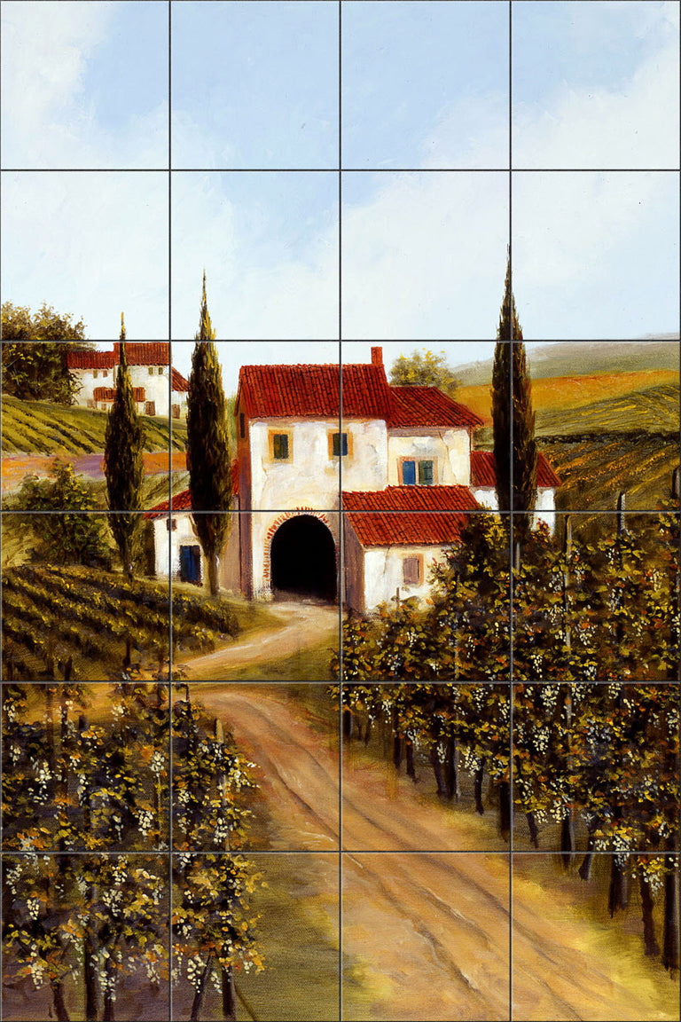 Vineyard In Tuscany By H. Hargrove - Portrait