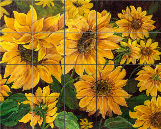 Sunflowers By Nadine Warner - Landscape