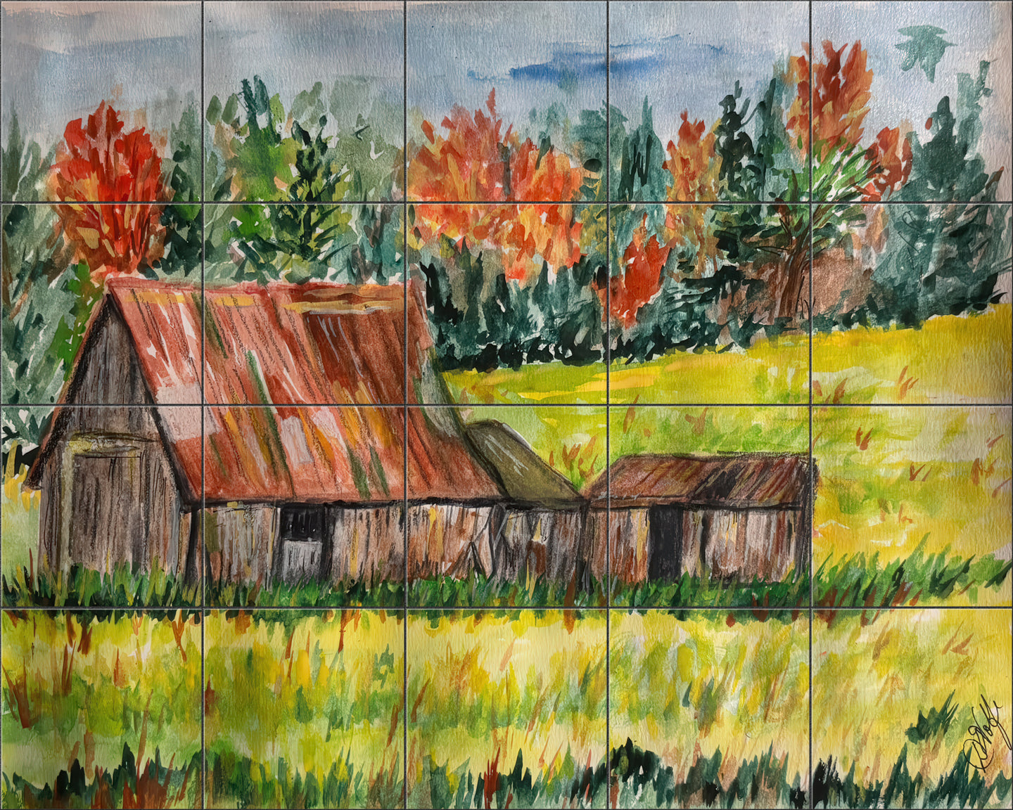 Autumn Barn By Deborah Wolfe - Landscape