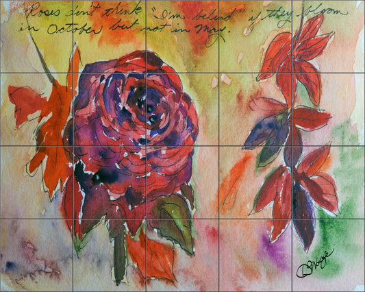 October Rose By Deborah Wolfe - Landscape