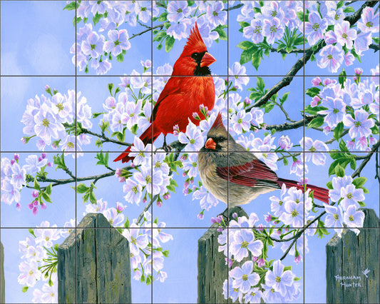 Glorious Morning - Cardinals By Abraham Hunter - Landscape