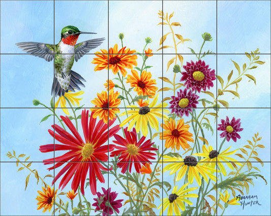 Hummingbird Bouquet By Abraham Hunter - Landscape