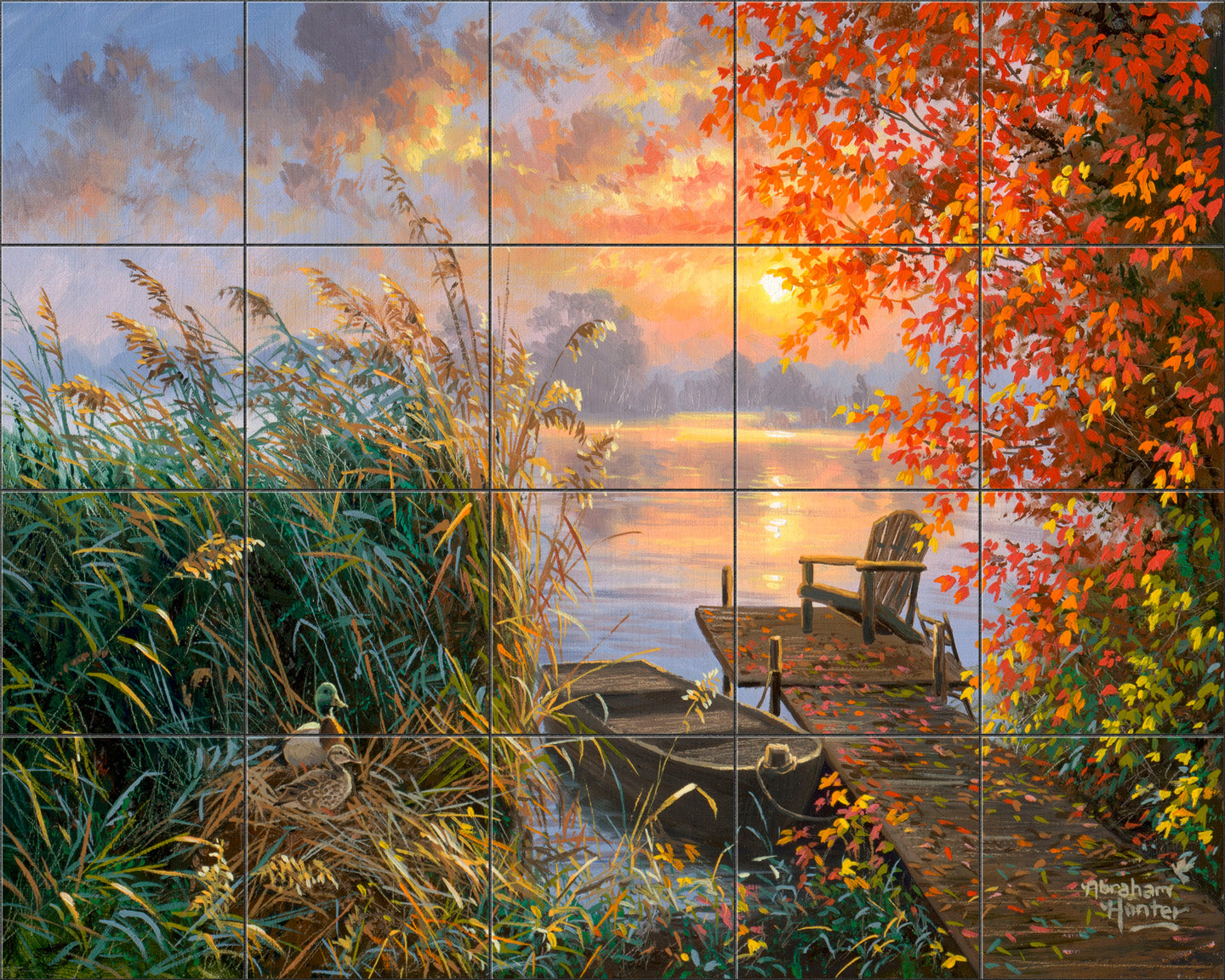 Lakeside Rest By Abraham Hunter - Landscape