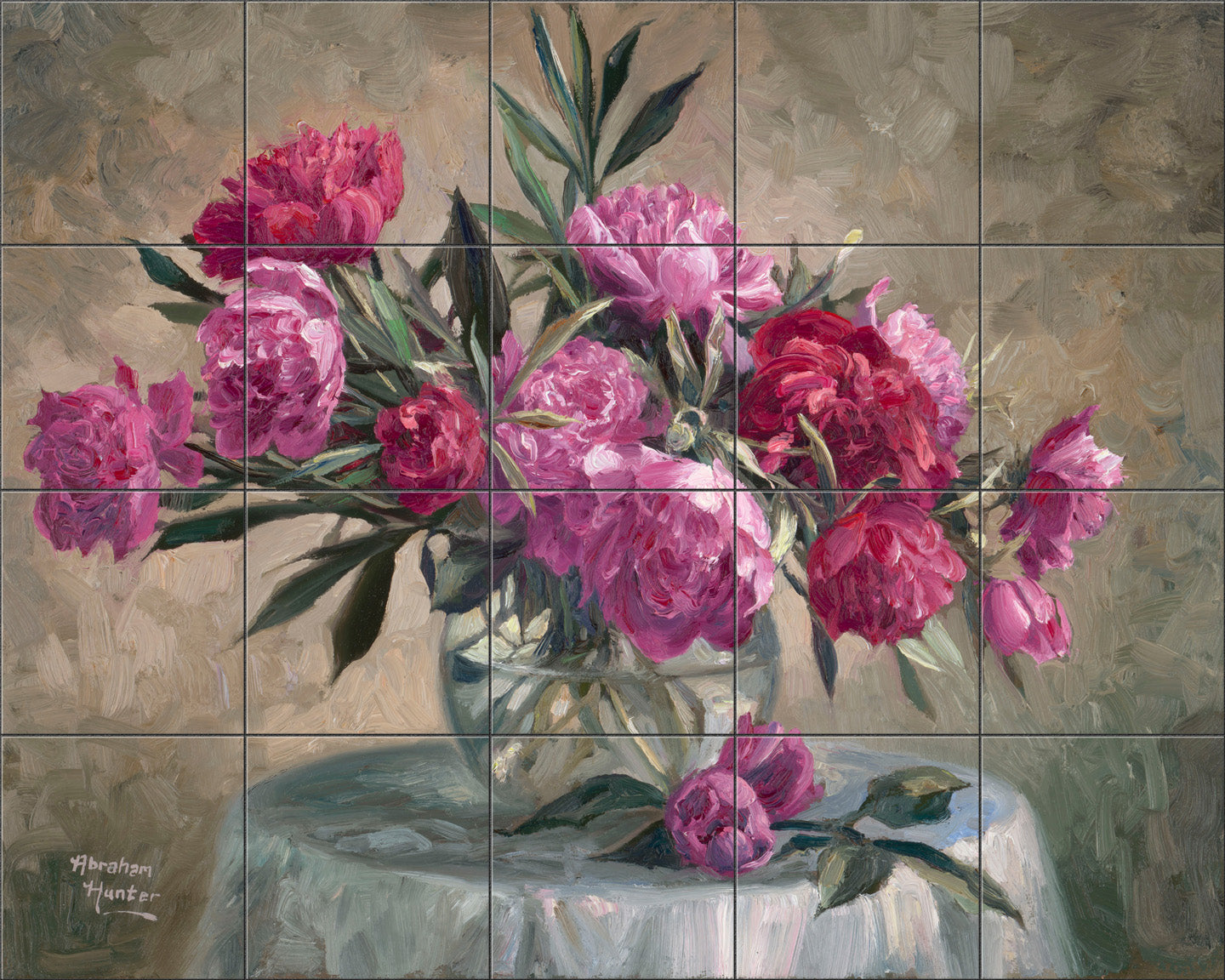 Peony Blossoms By Abraham Hunter - Landscape