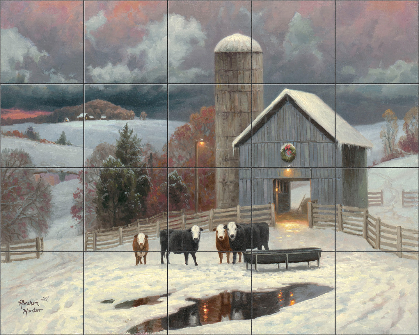 Winter Pastures By Abraham Hunter - Landscape
